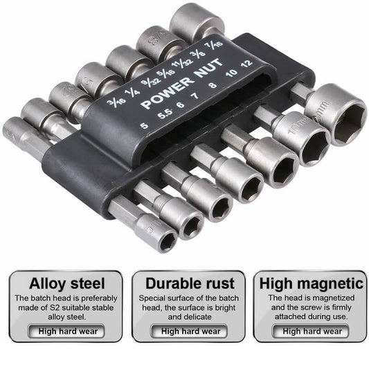 Power Nut Driver Drill Bit Set