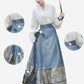 Women's Retro Ethnic Costume Pleated Dress Set