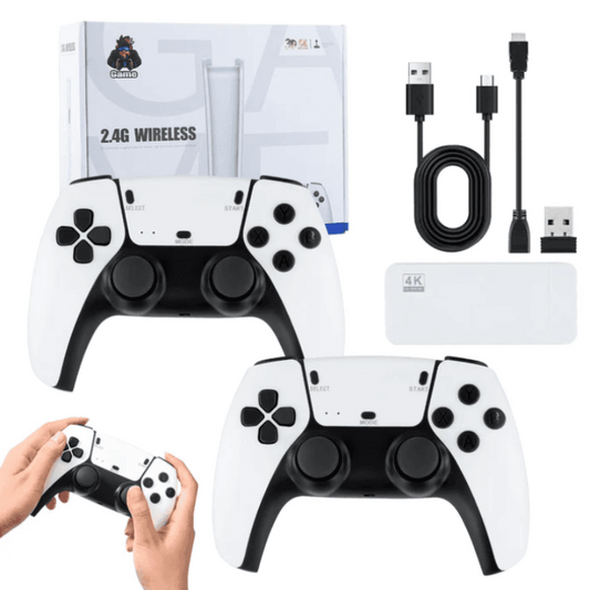 [Creative Gift] Black & White Classic Home Retro Dual Game Sticks - Relive the Arcade Era