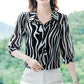 🎉(LIMITED TIME HOT SALE 40% OFF)🎉 Women's Thin Chiffon Striped Sunscreen Top