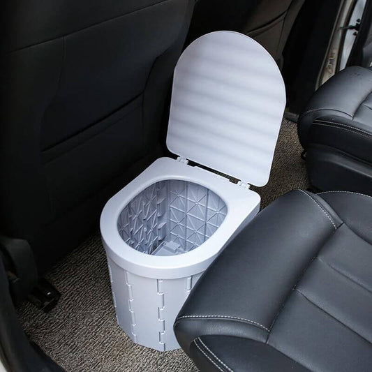 Portable outdoor folding toilet