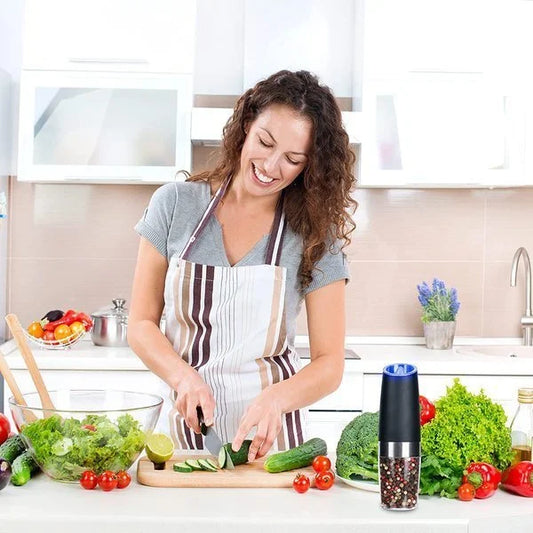 Automatic Electric Gravity Induction Salt and Pepper Grinder