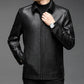 💥2024 NEW-Men's Windproof Warm Leather Jacket