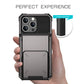 Flip Cover Shockproof Case with Built-In Card Slot